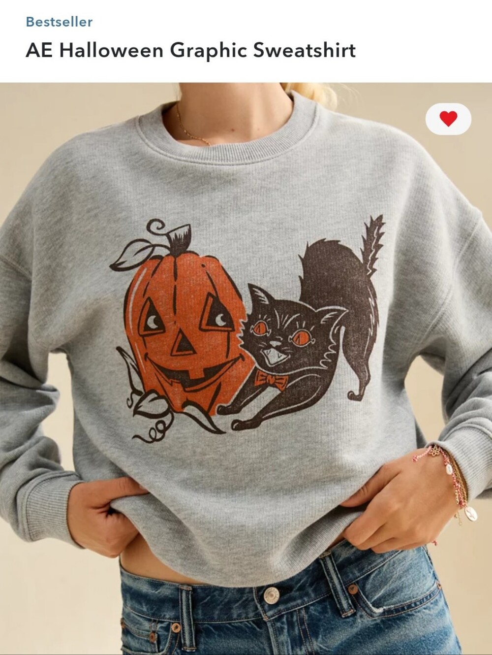 American Eagle Outfitters Viral Vintage Vibes Halloween Sweater